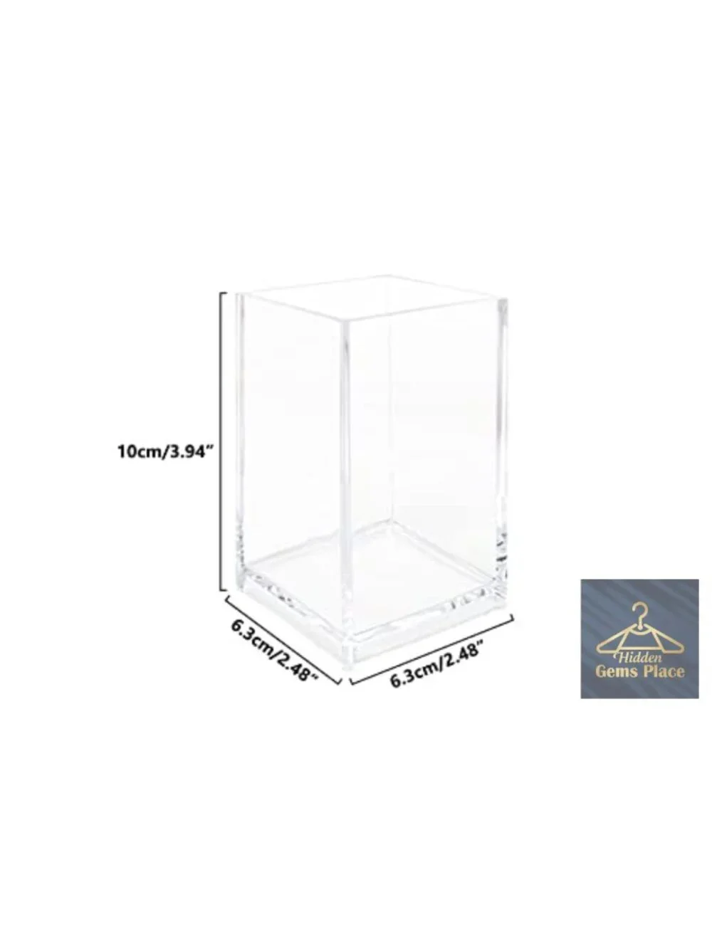 Clear Acrylic Pencil Pen Holder Cup, 3 Pack, Makeup Brush Holder, Desk Organizer